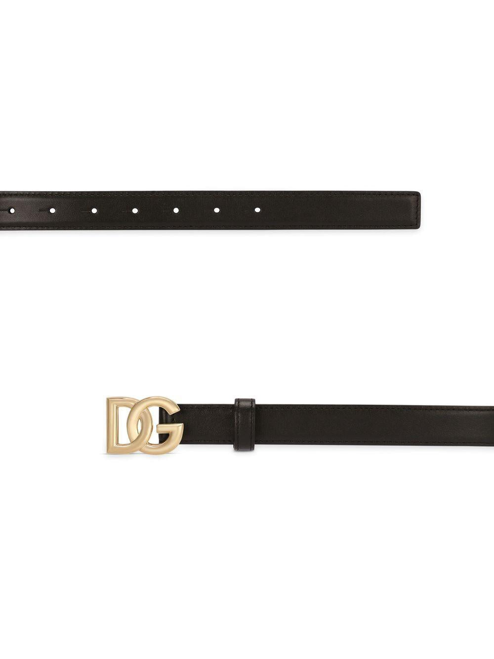 Calfskin belt with DG logo BE1447 AW57680999 DOLCE & GABBANA 