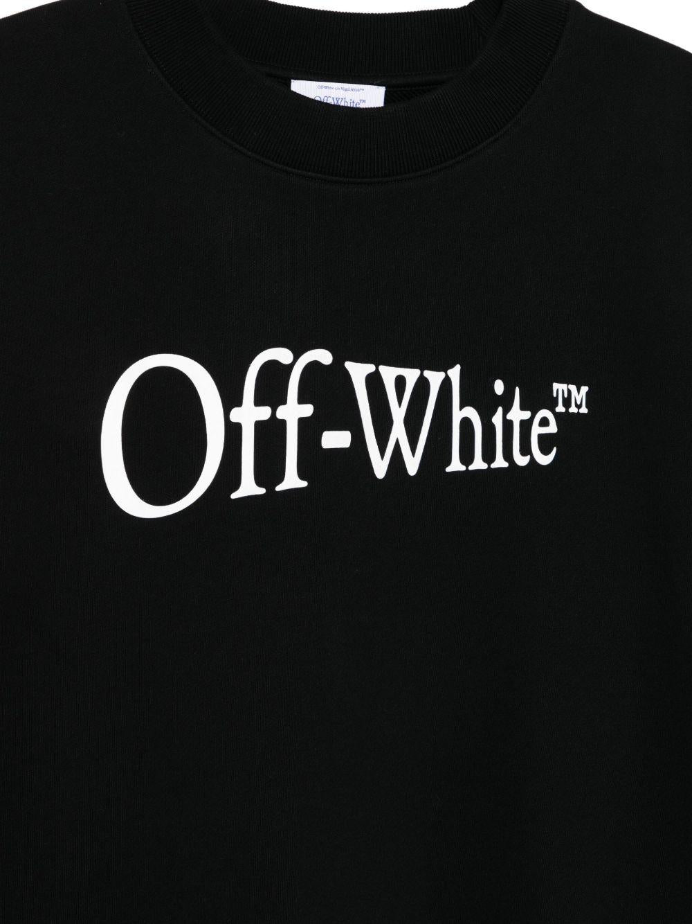 logo sweatshirt OMBA054F25FLE005 1001 OFF-WHITE 