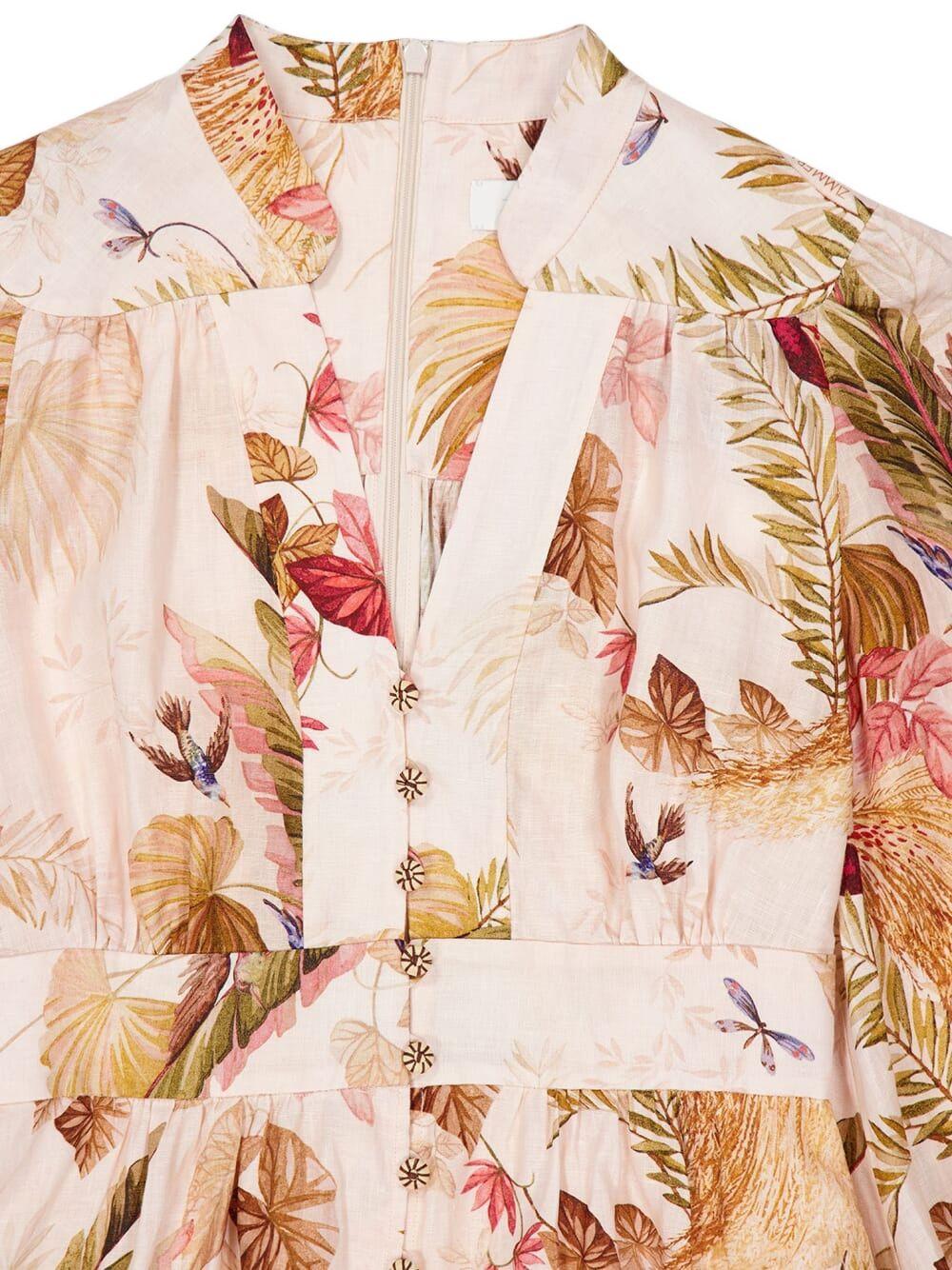 Long dress with floral print 5146DSS253 CRMPLMFLO ZIMMERMANN 