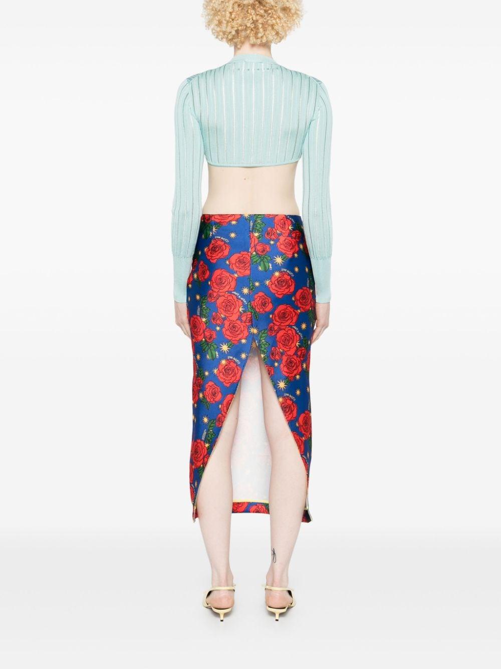 Floral-print midi skirt AE-SK45-DU STARFLOW ALESSANDRO ENRIQUEZ 
