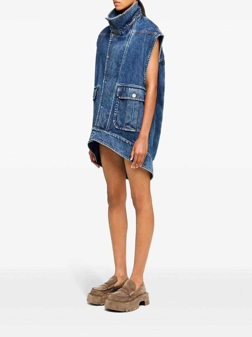 High-neck denim gilet<BR/><BR/><BR/> DJ0037 PG1619172 JW ANDERSON 
