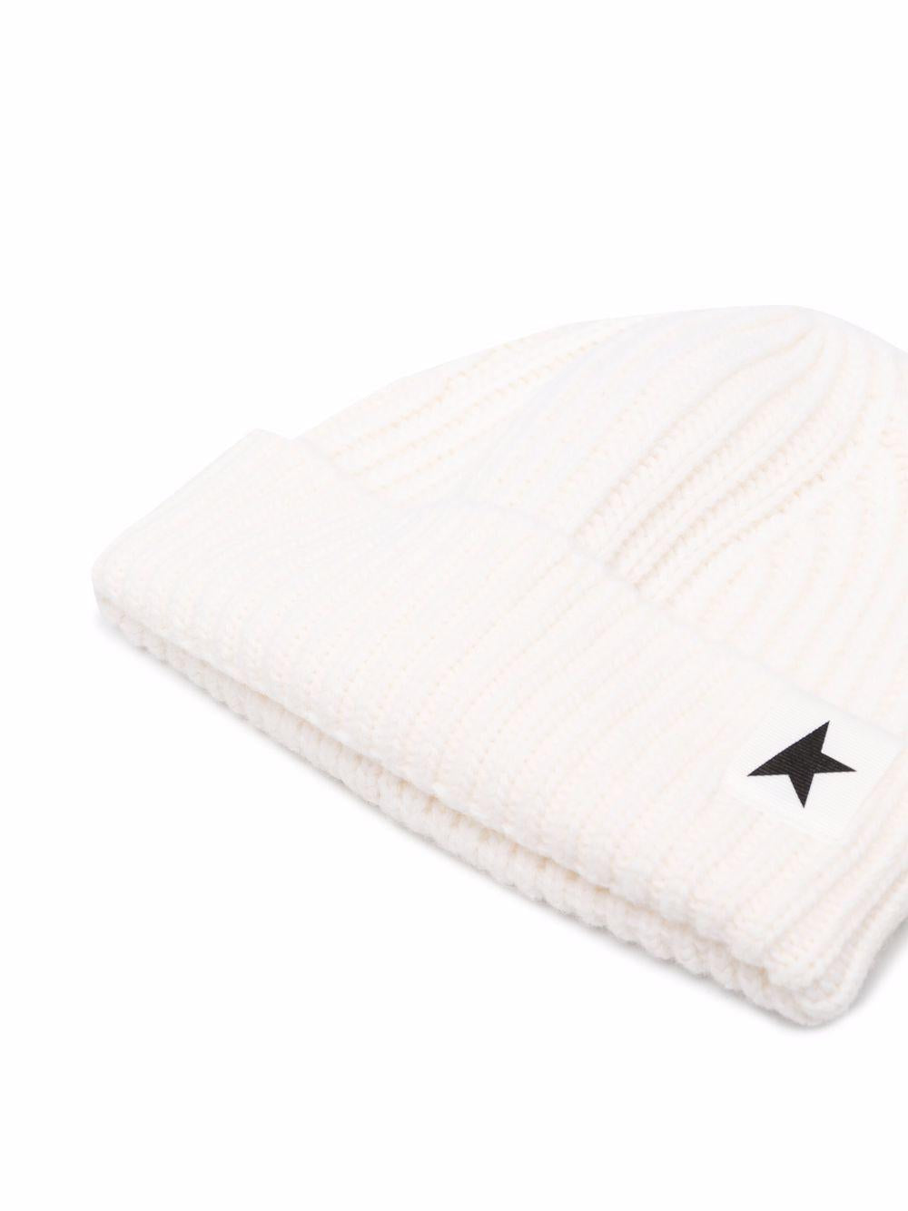 star patch ribbed beanie GUP01035 P00060110190 GOLDEN GOOSE 