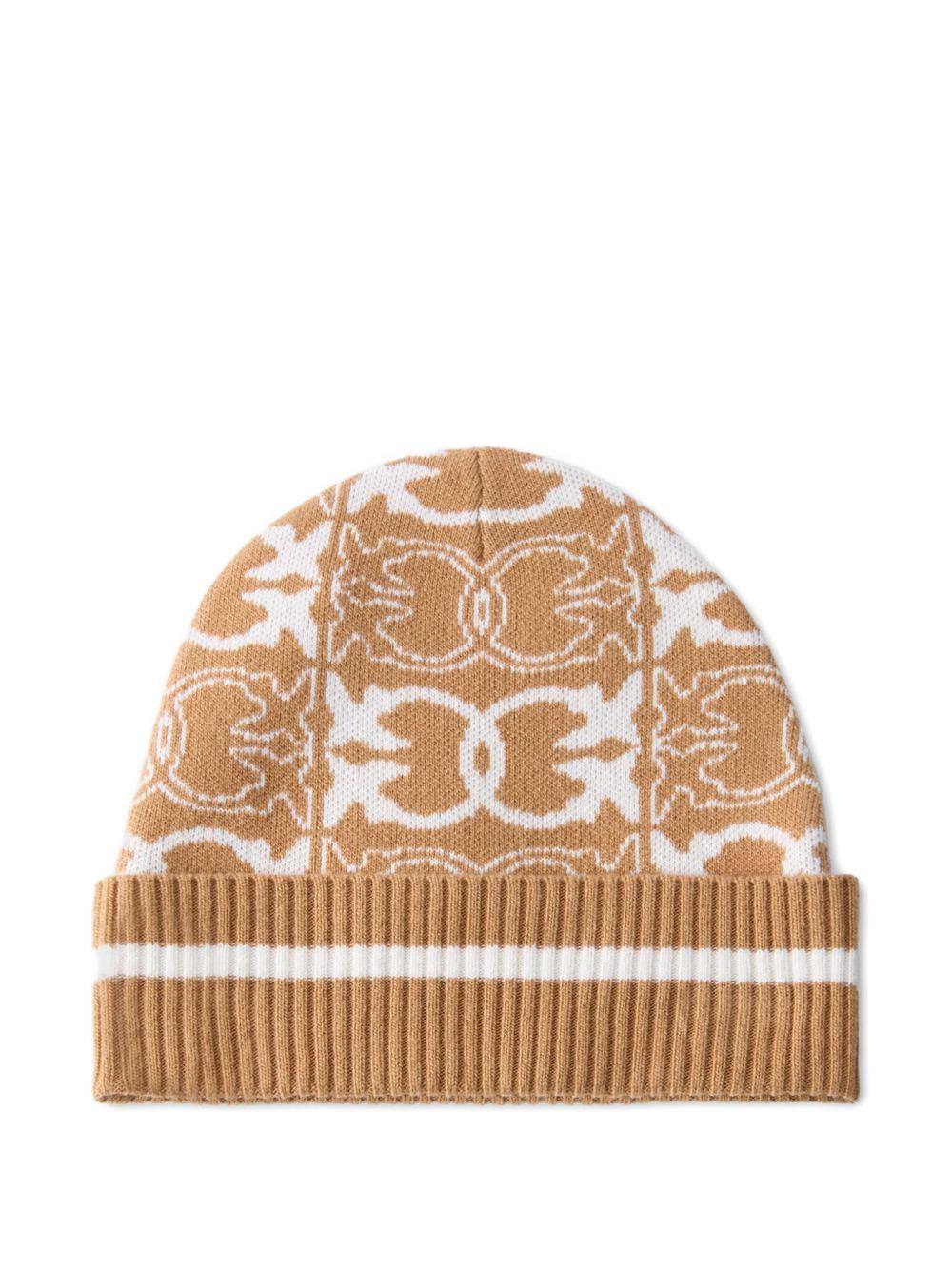 Beanie with jacquard logo detail 105991 A2YOMZ2 PINKO 