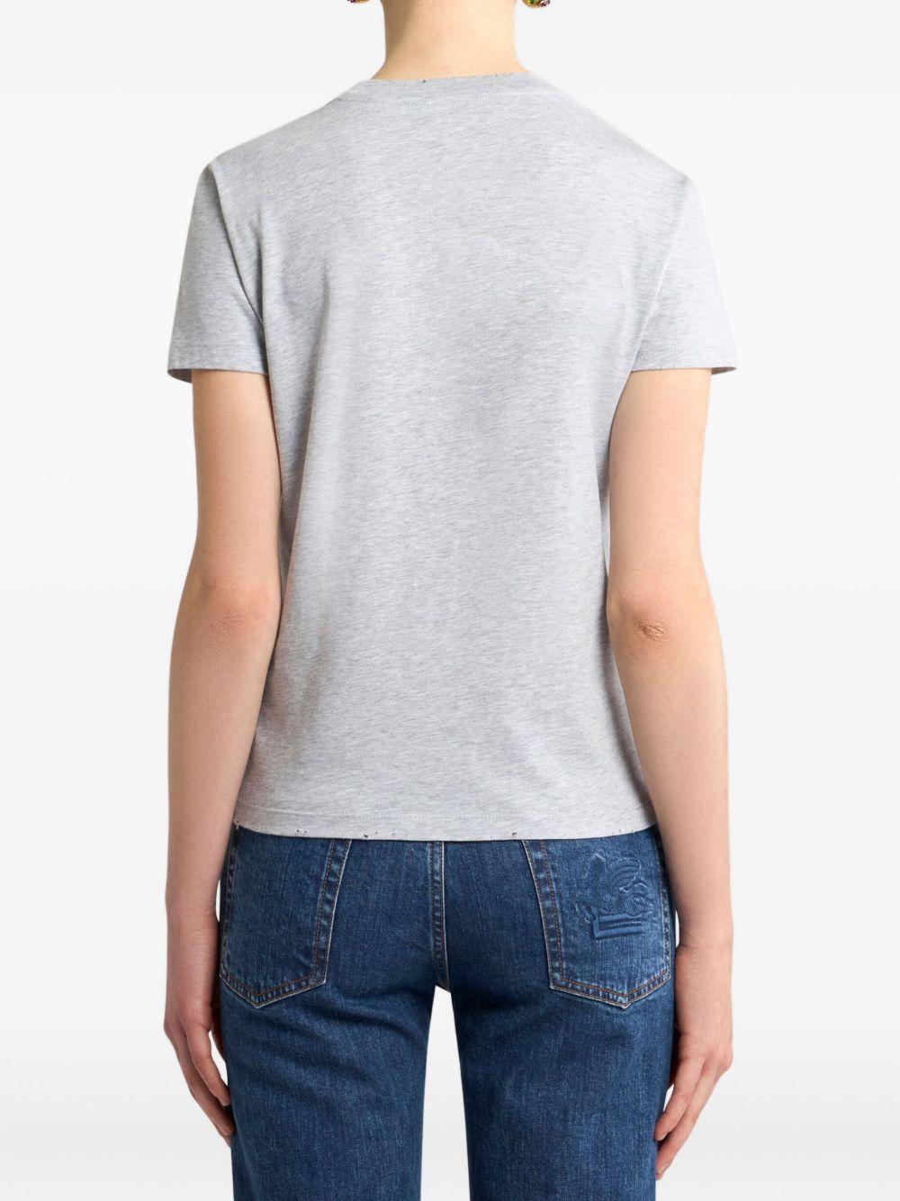 COTTON T-SHIRT WITH PLACED PRINT WRMA0006 AKB22S8290 ETRO 