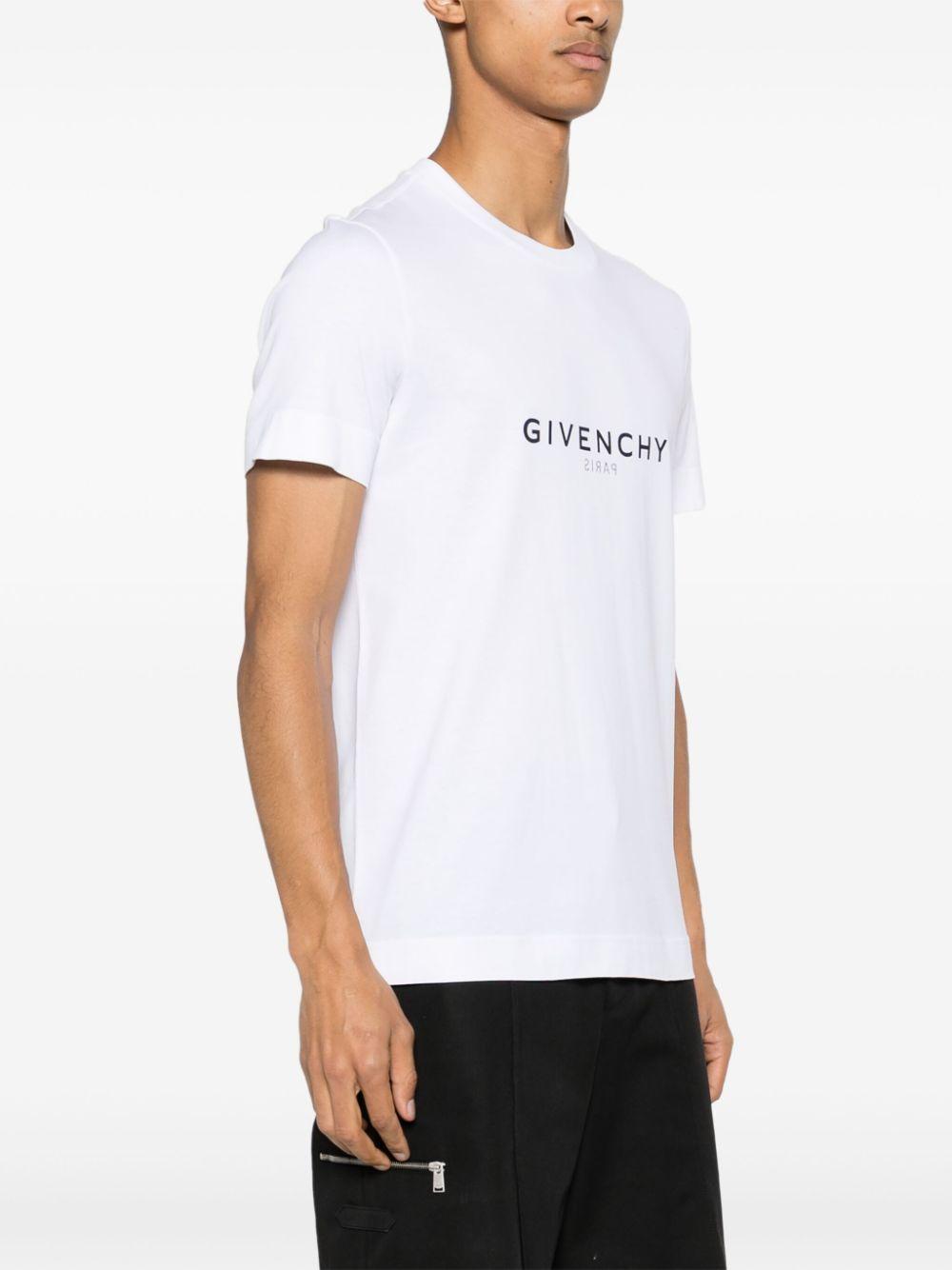 Logo-print cotton T-shirt<BR/><BR/><BR/> BM71653Y6B. 100 GIVENCHY 
