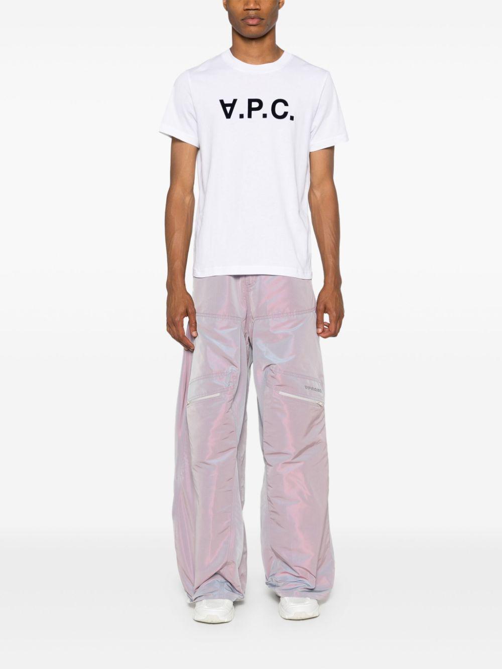 Flocked-logo T-shirt<BR/><BR/><BR/> COHBM M26384TAE A.P.C. 