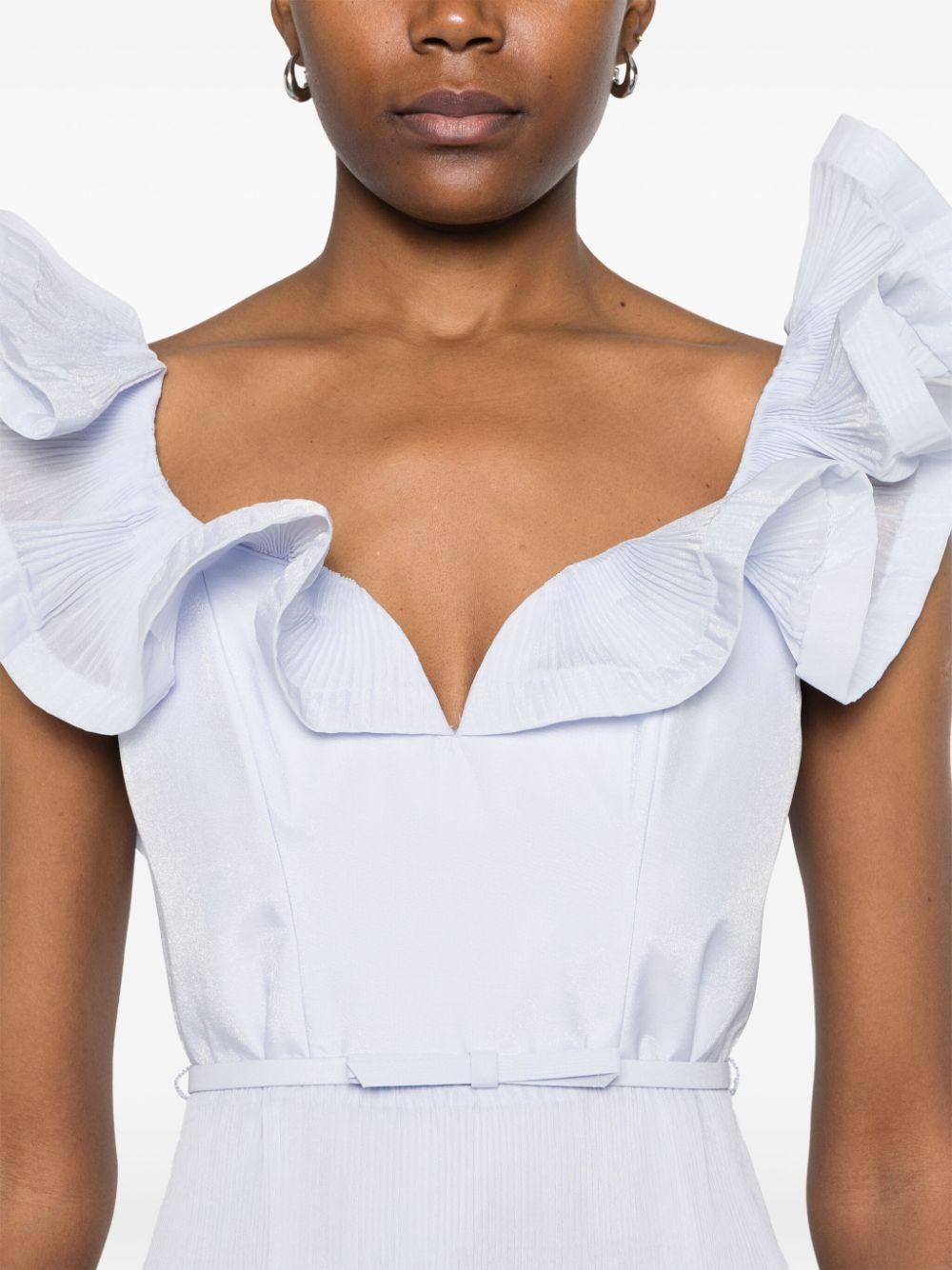 Pleated frill mini dress<BR/><BR/><BR/> 2479DR25R LBL ZIMMERMANN 