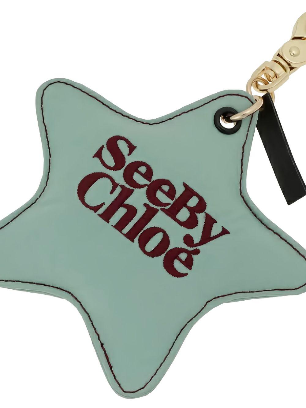 Star shaped keychain with logo CHS22WK730C41 39P SEE BY CHLOÉ 