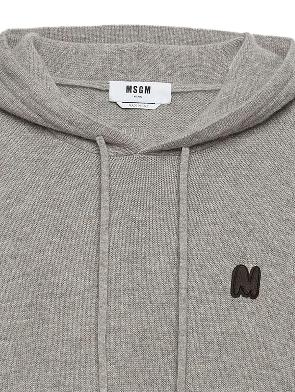 Logo patch drawstring hoodie<BR/><BR/> 3740MM200 24779096 MSGM 
