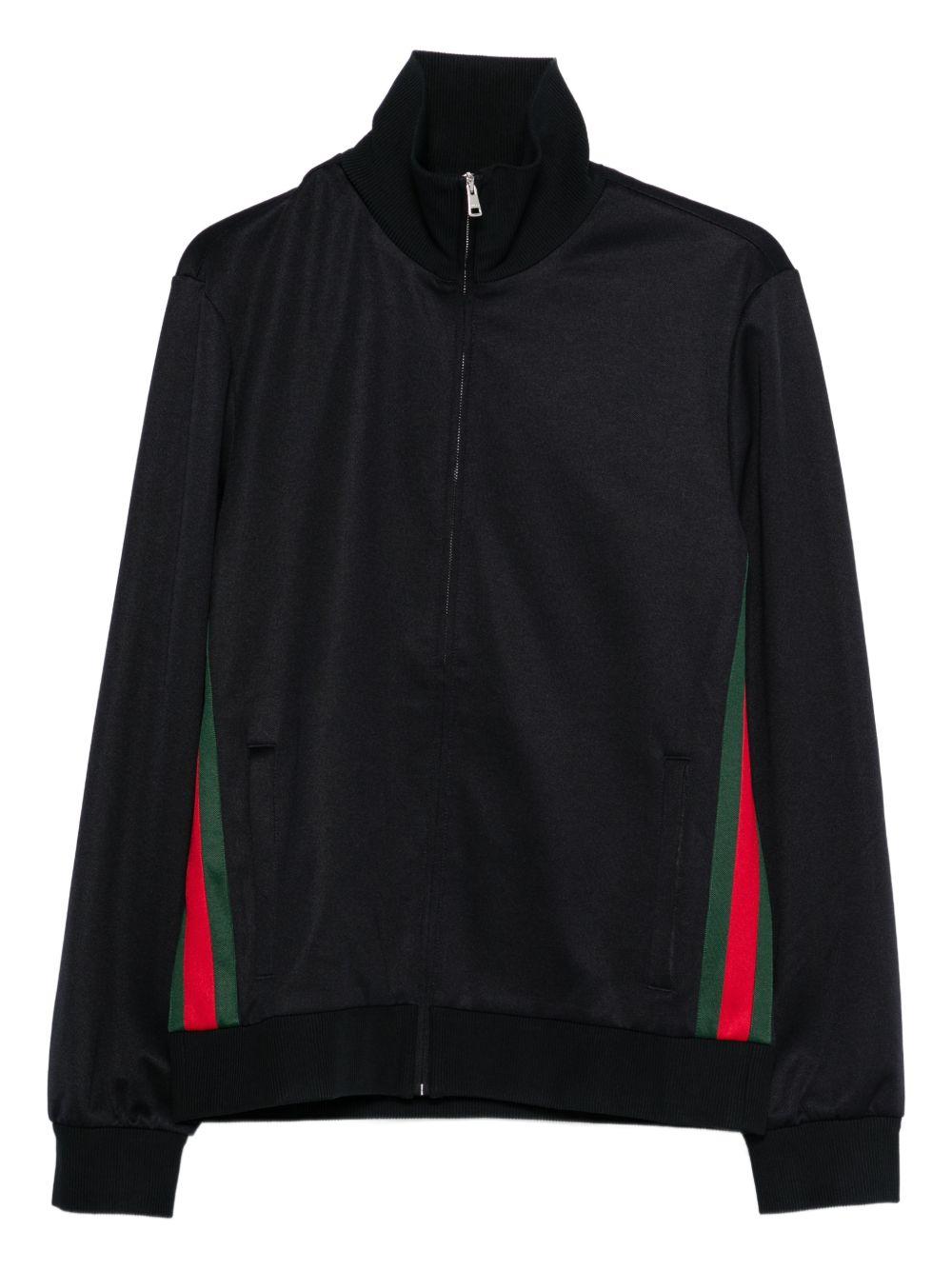 Technical jersey zip jacket with Web 854676 XJHOO4330 GUCCI 