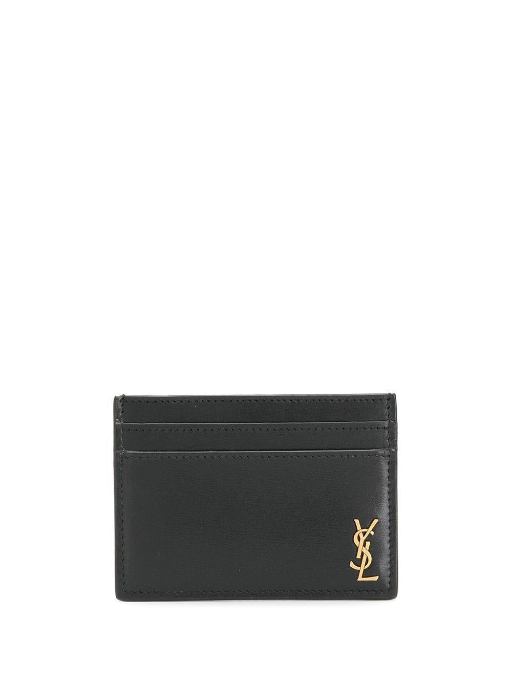 Crafted from smooth black leather 60760302G0W 1000 SAINT LAURENT 