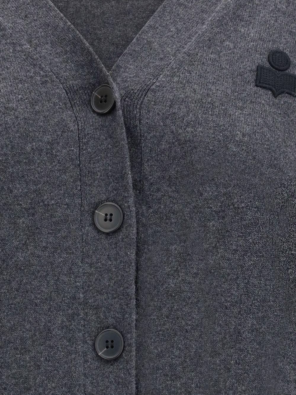 Logo cardigan CA0104FA C1L17E02AN MARANT ÉTOILE 