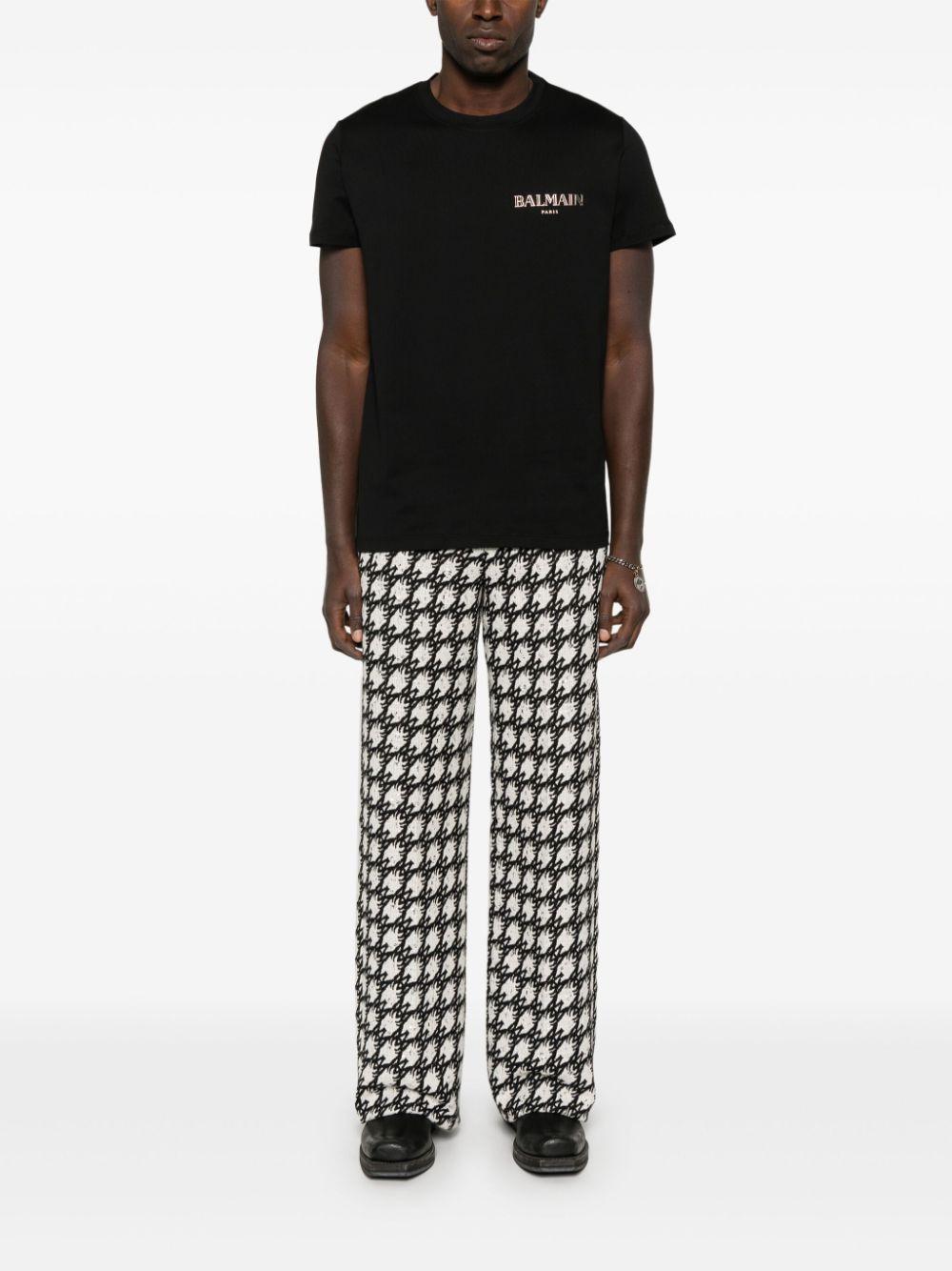 Logo-appliqué T-shirt<BR/><BR/><BR/> EH1EF000GD84 EAD BALMAIN 