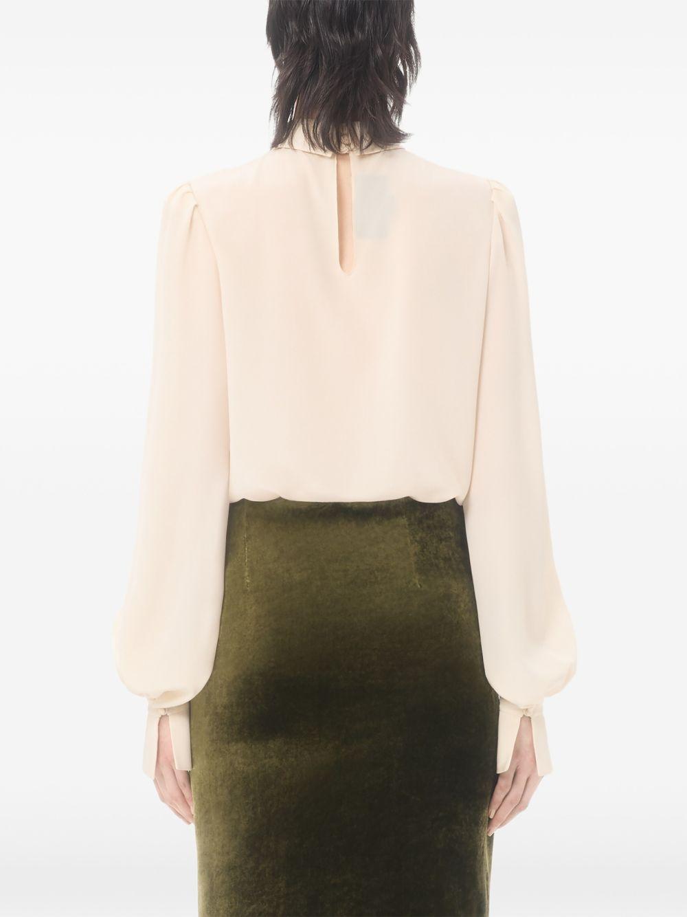 Embroidered Crepe De Chine Top 8B0AEBX021B AD6 VALENTINO GARAVANI 