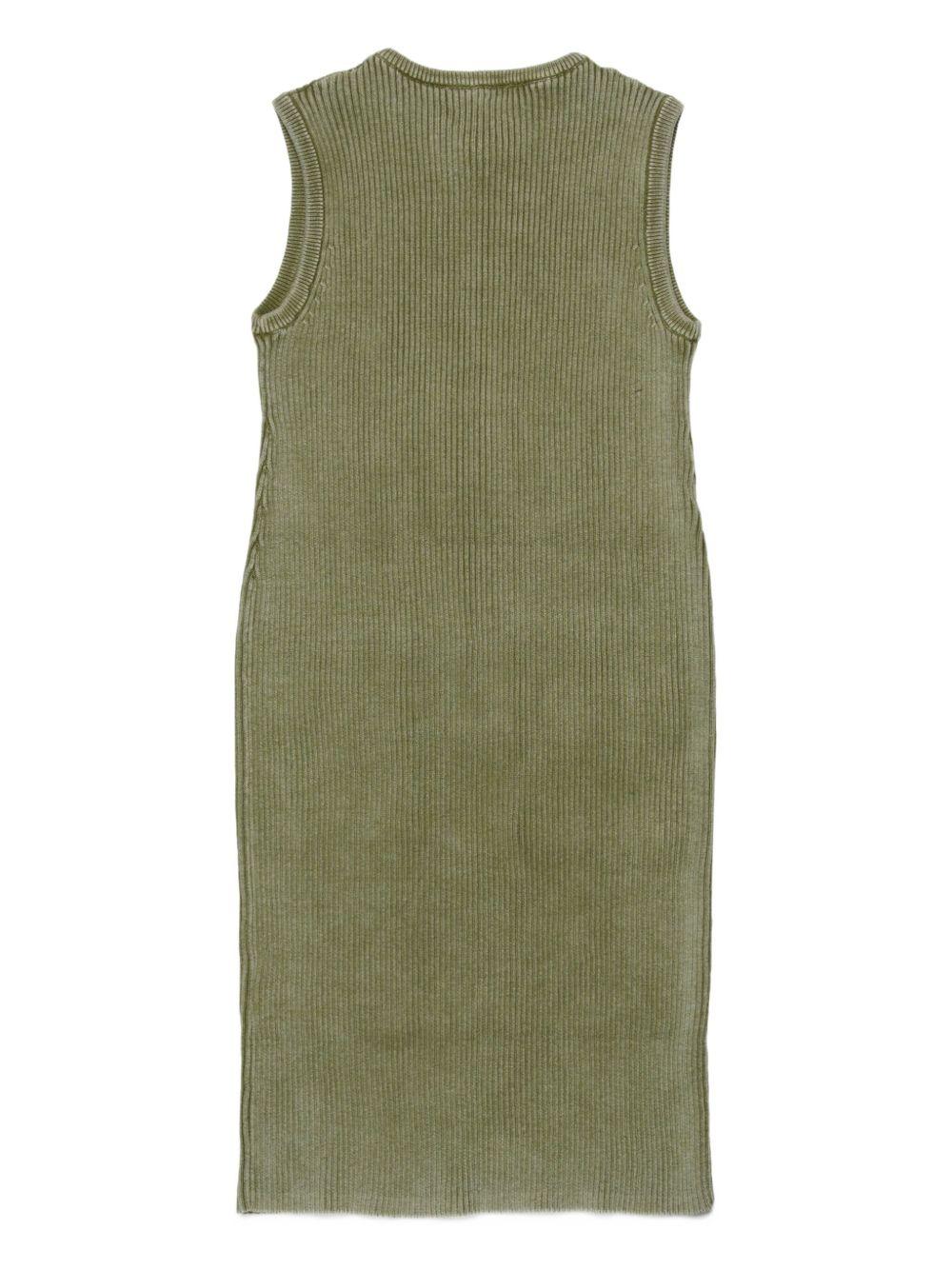 Ribbed cotton dress with patch pockets J02631 KYA0DK511 DIESEL KIDS 