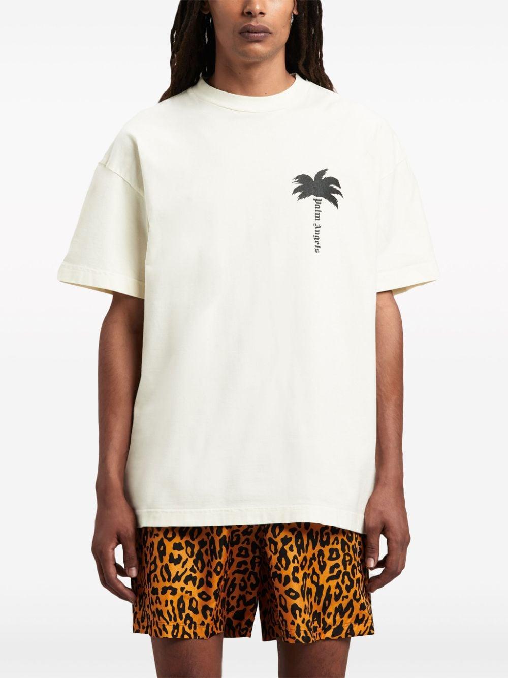 Palm motif T-shirt PMAA072S24JER001 0310 PALM ANGELS 
