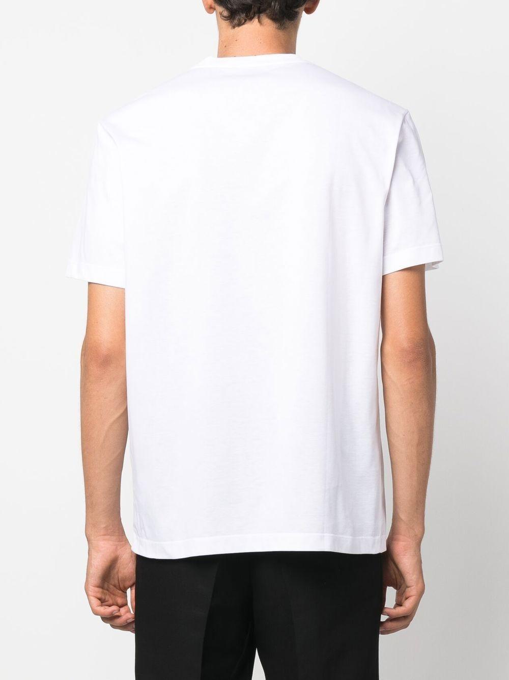 White logo-print short-sleeved T-shirt 1006974 1A049491W010 VERSACE 