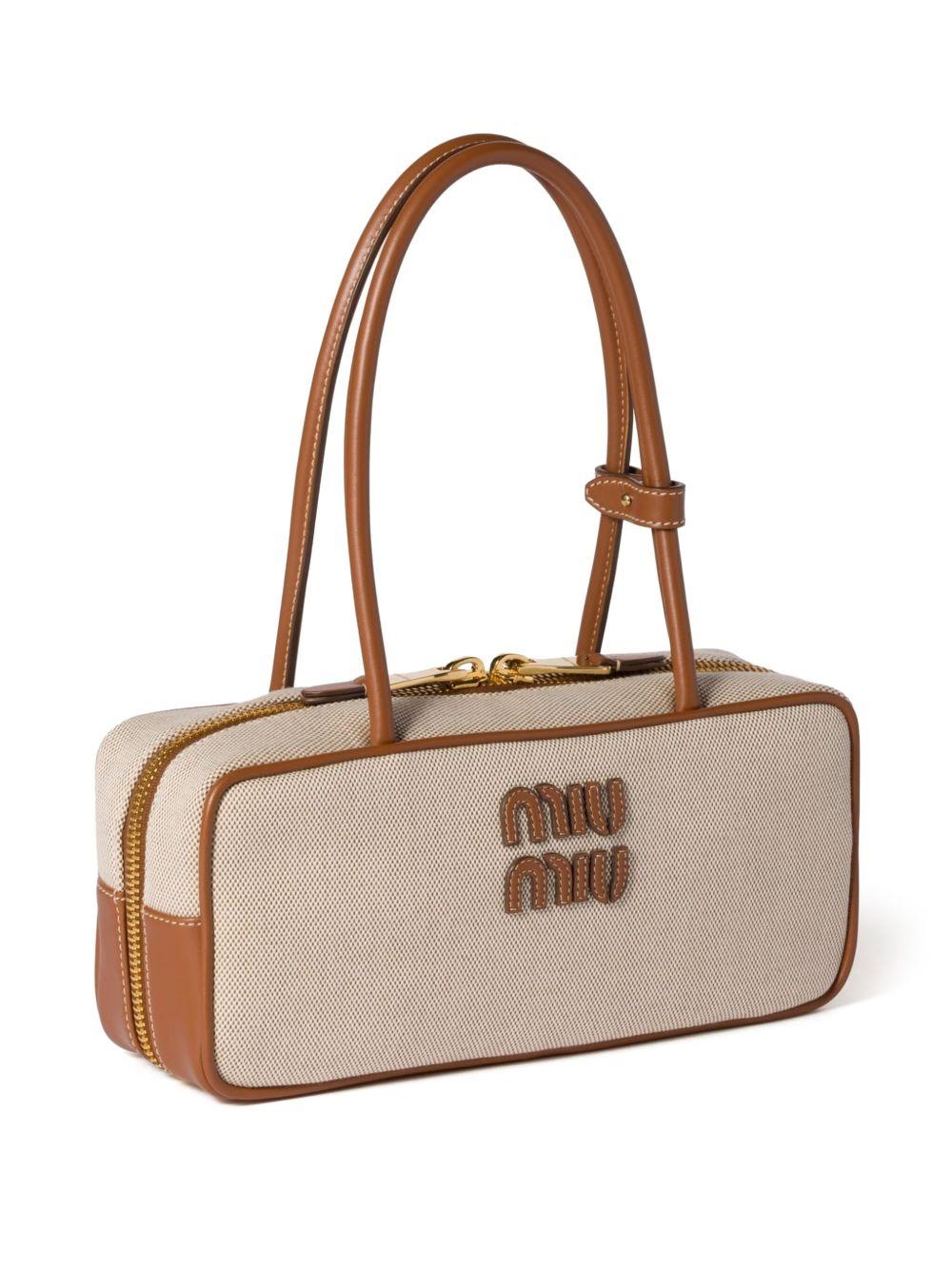 Beau canvas and leather bag 5BB173ACRN V-OWMF062F MIU MIU 