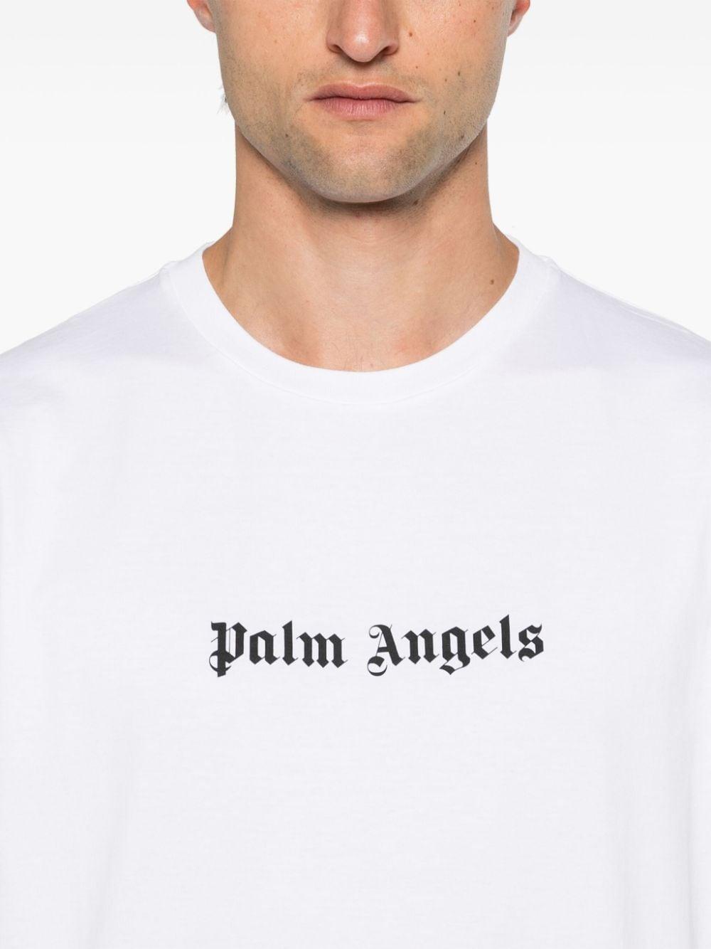 Front logo t-shirt PMAA089C99JER003 0110 PALM ANGELS 