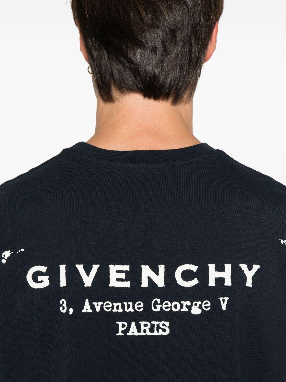 T-shirt in cotton with GIVENCHY Stamp print BM71NK3YRJ 499 GIVENCHY 