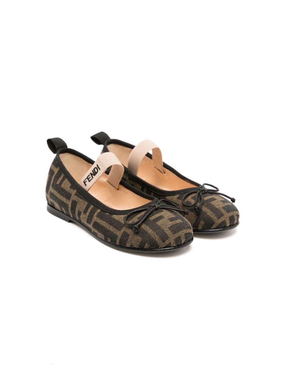 Signature FF-pattern ballerina JFR376 AQ75F1NJB FENDI KIDS 