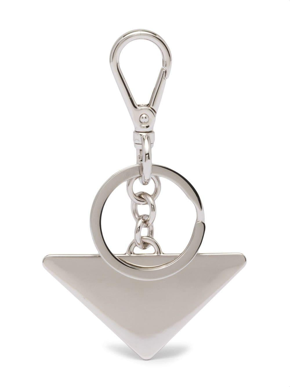 Logo-plaque clasp-fastening keyring<BR/><BR/><BR/> 1PS057 66AF0H76 PRADA 