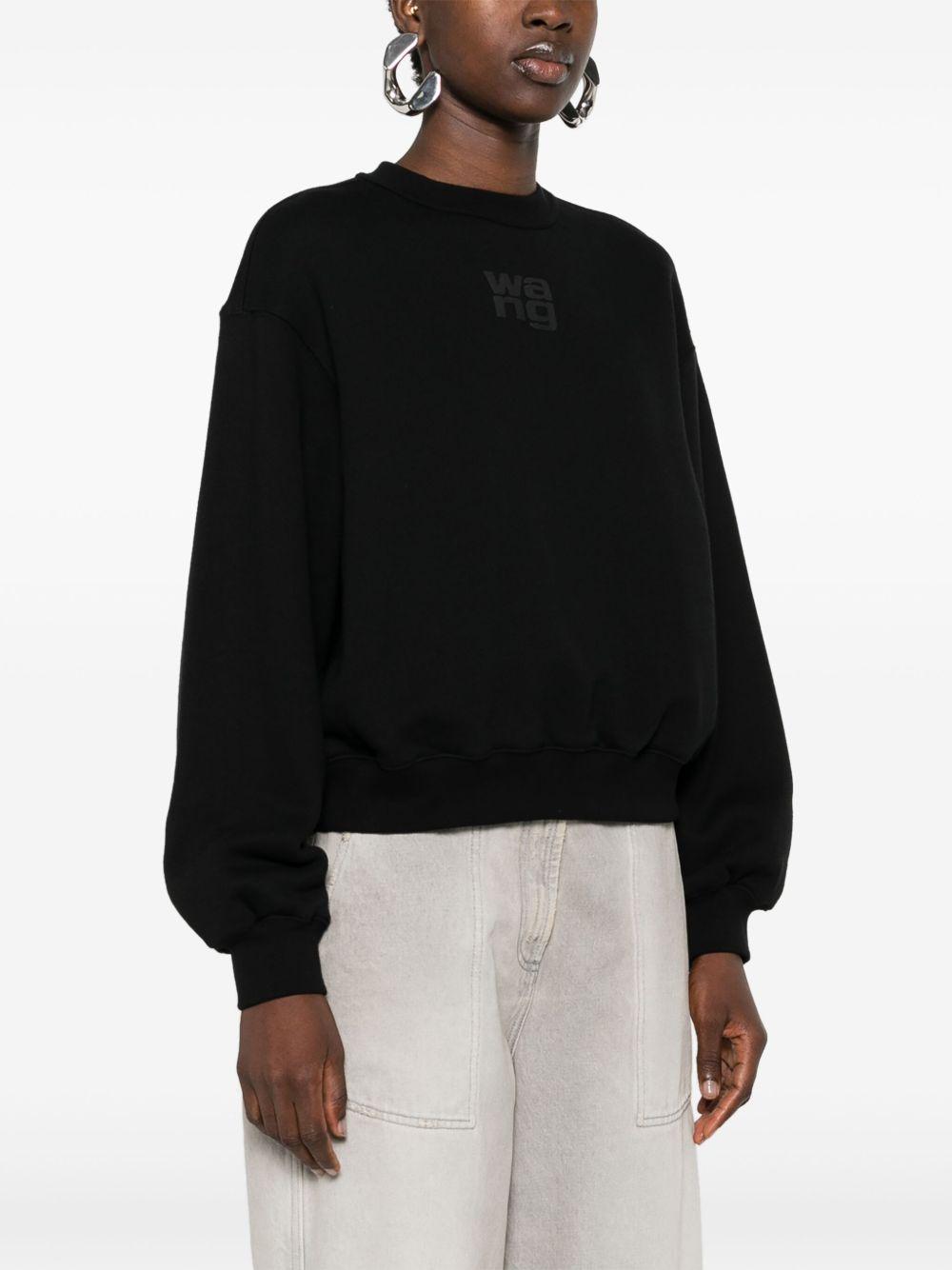 Logo-embossed cotton sweatshirt 4CC3241508 001 ALEXANDER WANG 