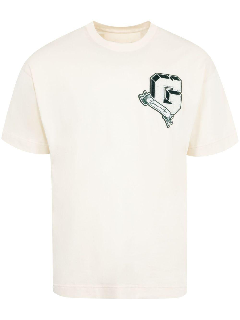 Logo-appliqué cotton t-shirt<BR/><BR/><BR/> BM71MG3YPD 272 GIVENCHY 