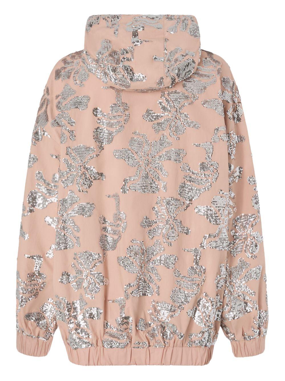 Bomber jacket with floral sequin embroidery 106507 A367NS3 PINKO 
