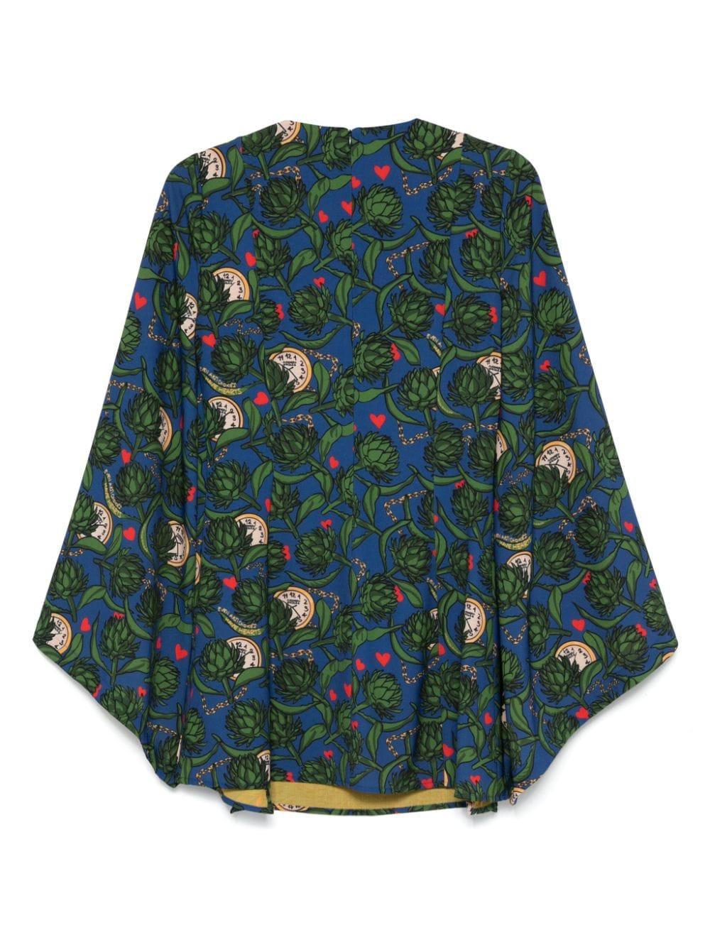 Graphic-print kaftano AE-D60C-CD ARTICHOKES ALESSANDRO ENRIQUEZ 
