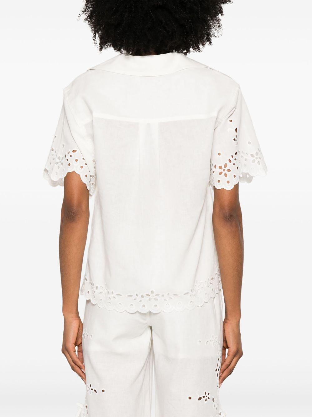 Embroidered shirt<BR/><BR/> 128T CREAM SELF-PORTRAIT 