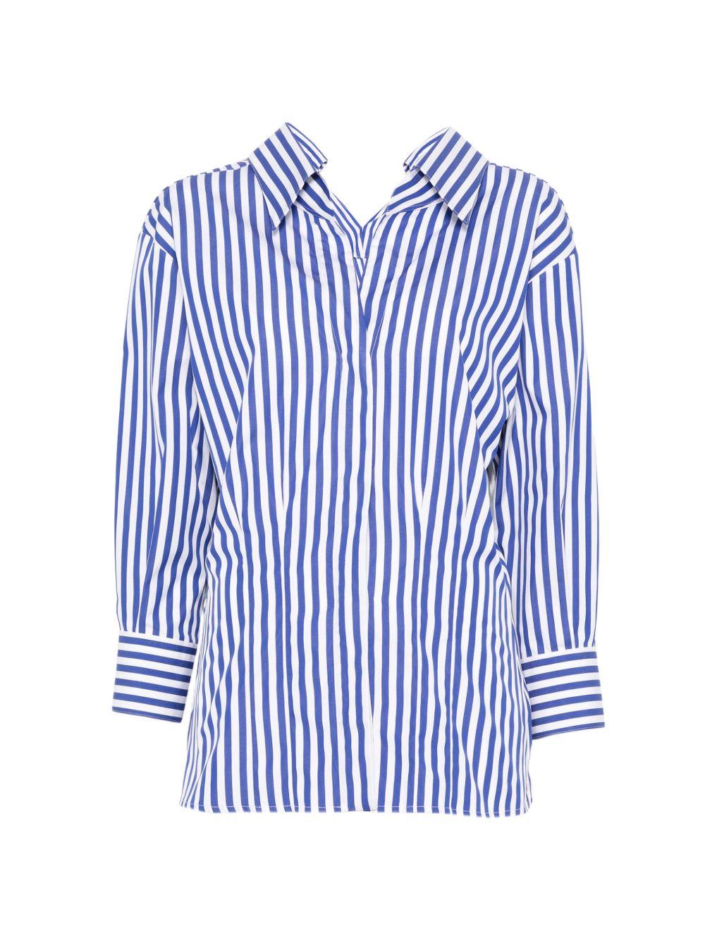 Slashed striped shirt in poplin BW61JH16CN 977 GIVENCHY 