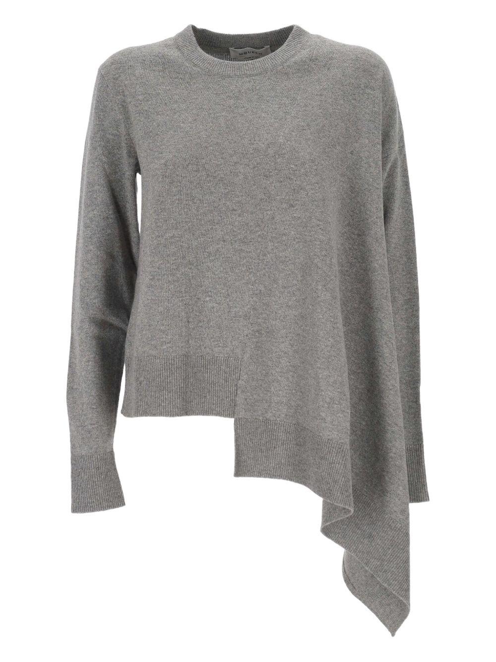 Asymmetrical Cashmere Crew Neck Sweater Knitwear 839874 Q1BEU1020 ALEXANDER MCQUEEN 