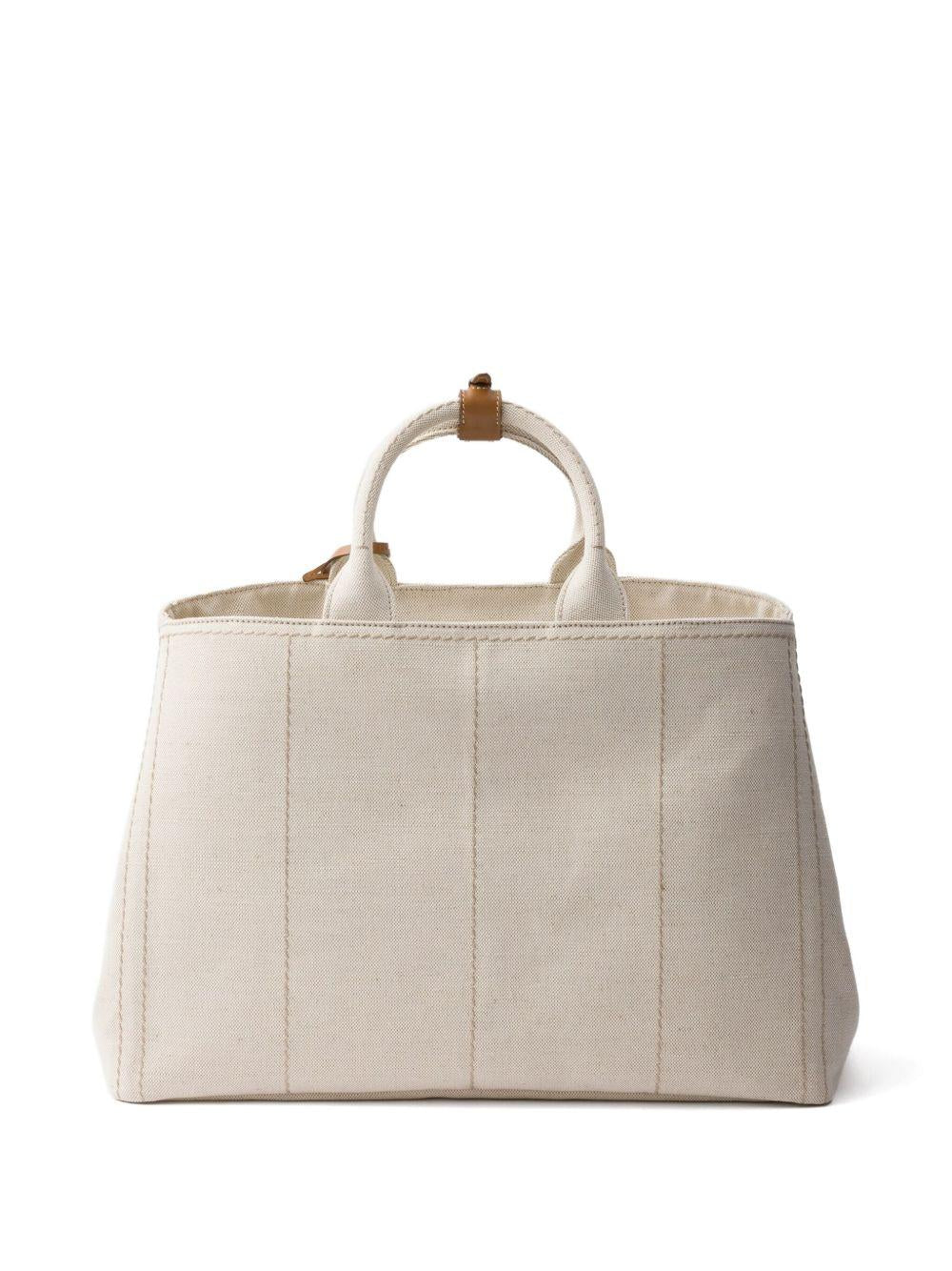 Prada Jardinière extra large linen blend tote bag 2VG1312CX9 V-OOOF0018 PRADA 