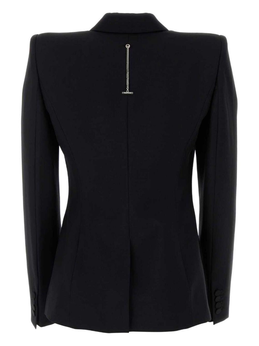 Double-breasted jacket with contrasting lapels 818905 QJAEK1000 ALEXANDER MCQUEEN 