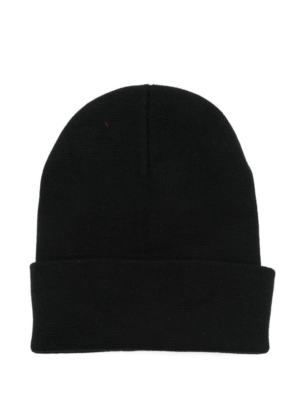 logo-embroidered beanie ASSC120032 BLACK ANTI SOCIAL SOCIAL CLUB 