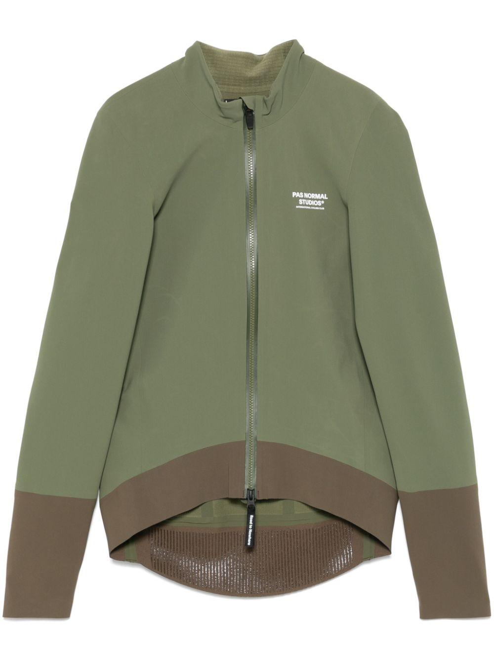 Mechanism cycling jacket<BR/><BR/><BR/> MH0109AI ARMY GREEN/DARK STONE PAS NORMAL STUDIOS 