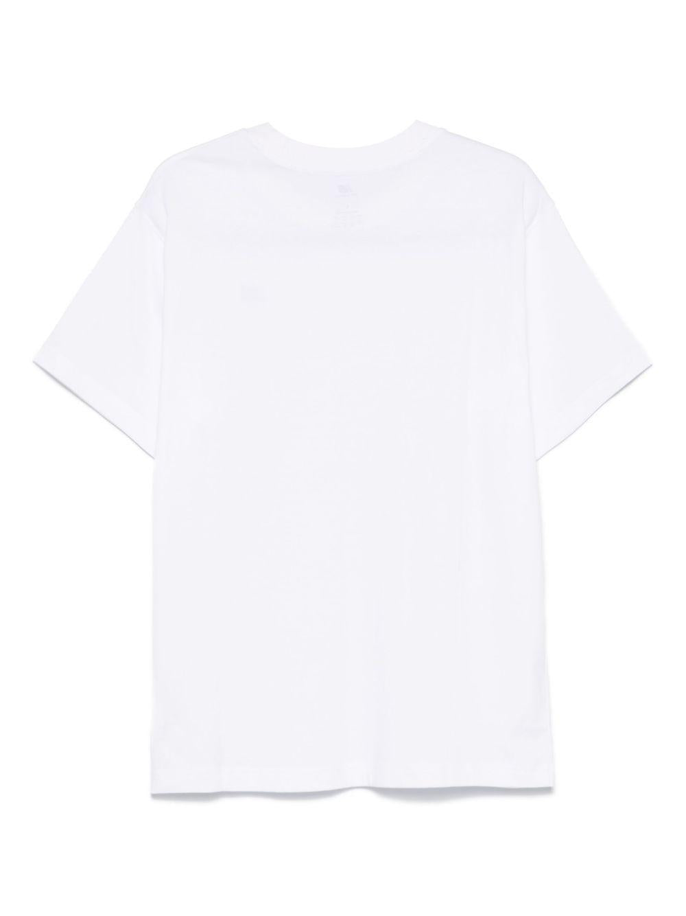 Logo-embroidered T-shirt<BR/><BR/> MT41509WT WHITE NEW BALANCE 