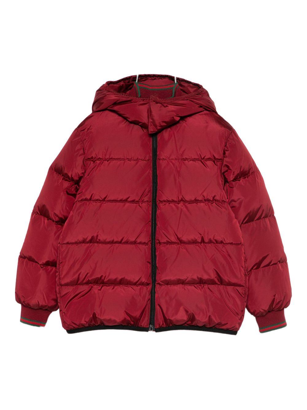 Down Jacket with Web Details 824810 XWA406207 GUCCI KIDS 