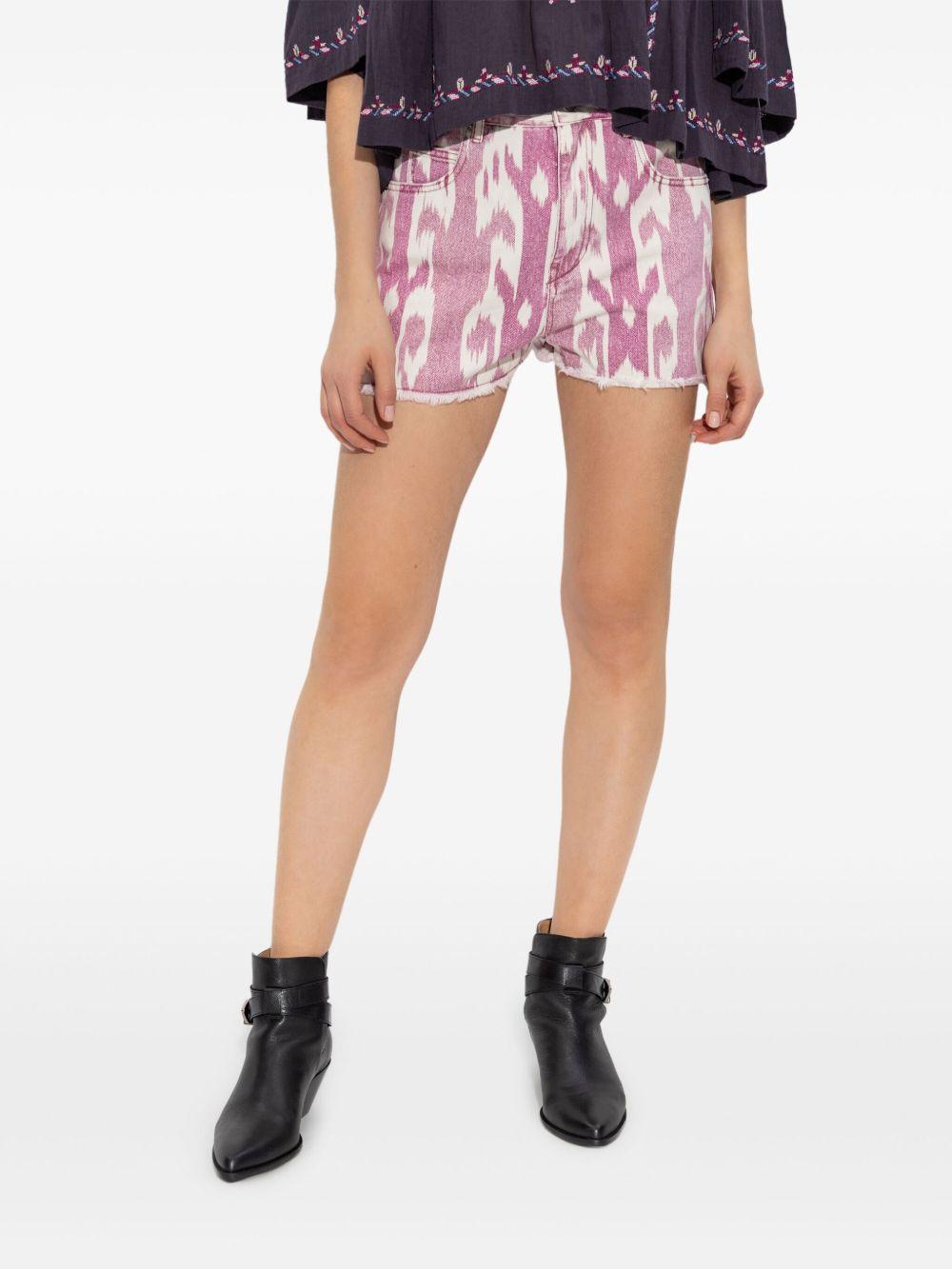 Abstract-pattern print shorts<BR/><BR/><BR/> SH0001FE C1H03E40RW MARANT ÉTOILE 