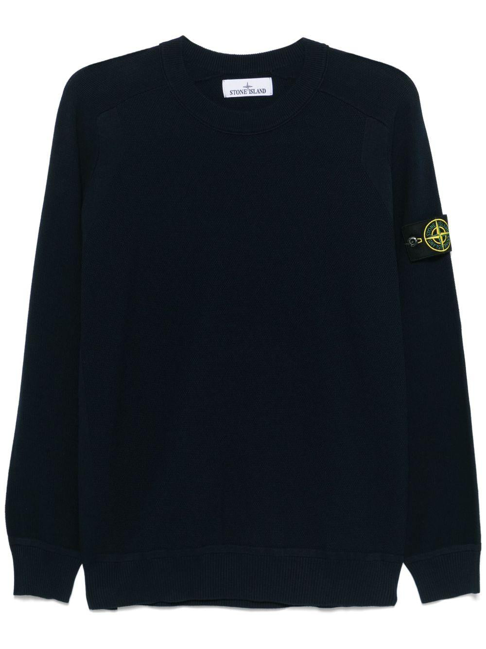 Piqué-weave sweatshirt<BR/><BR/><BR/> 5100036 S00B5V0020 STONE ISLAND 