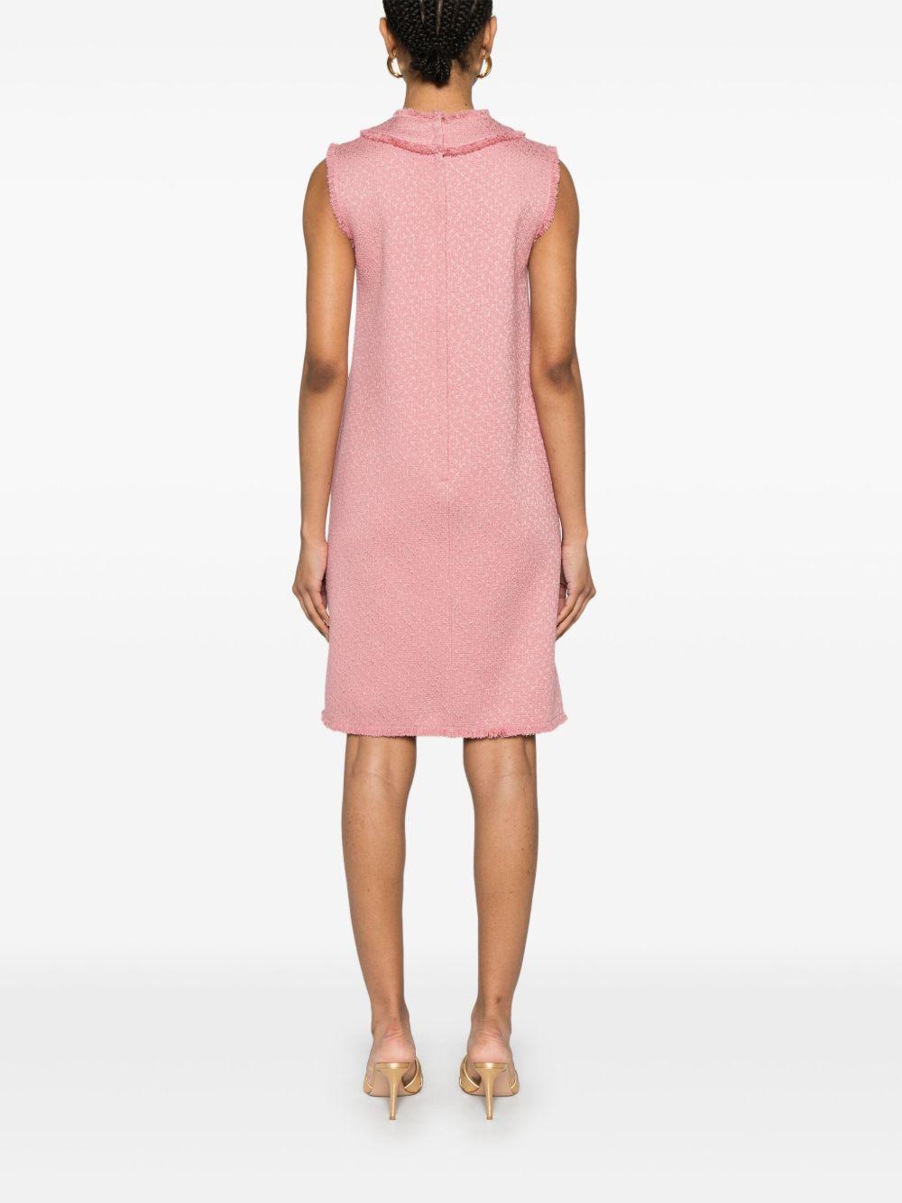 Sleeveless raschel tweed dress with DG logo F6ARUT HUMUAF0473 DOLCE & GABBANA 