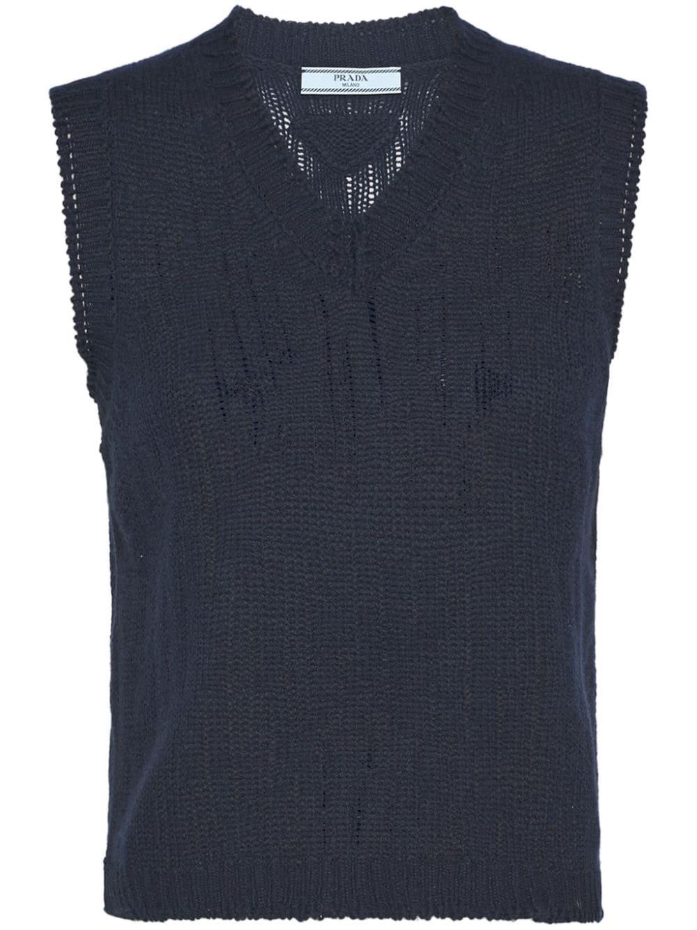 V-neck cashmere vest<BR/><BR/><BR/> P29A96 14KDF0008 PRADA 