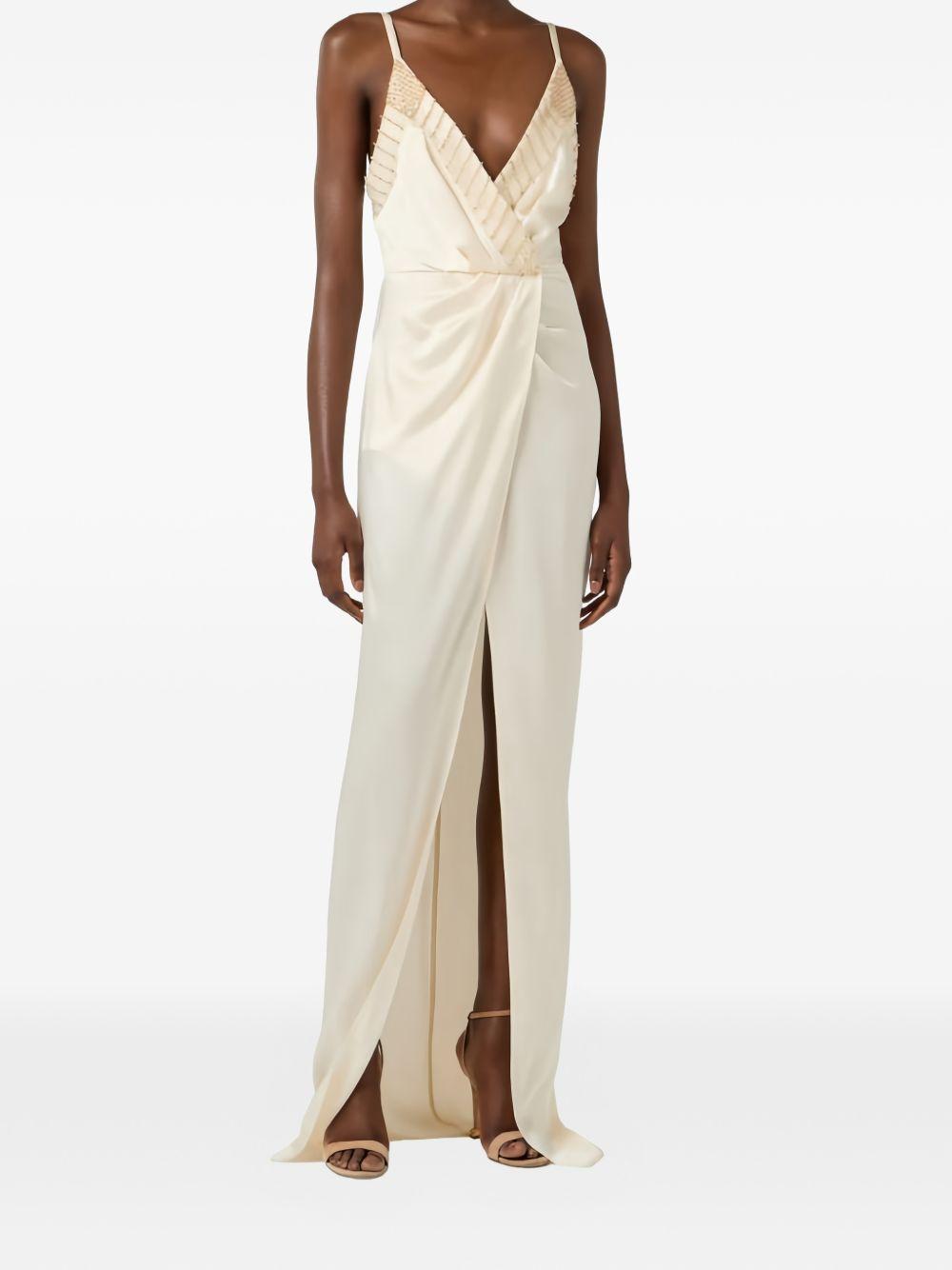 Red Carpet dress with embroidered crystals ABR4862E2 EA1 ELISABETTA FRANCHI 