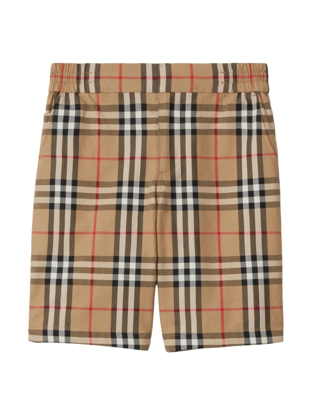 Vintage Check elasticated cotton shorts 8078220 A7028 BURBERRY KIDS 
