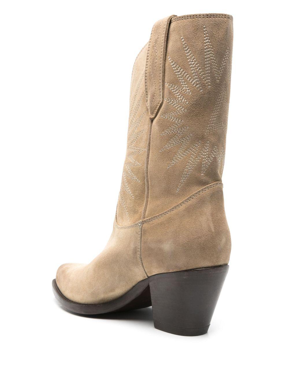 Wish Star low boots waxed suede with star embroidery GWF00780 F00692015272 GOLDEN GOOSE 