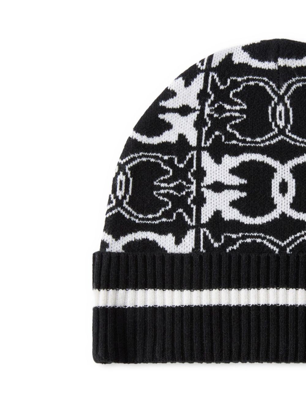 Beanie with jacquard logo detail 105991 A2YOZZ2 PINKO 