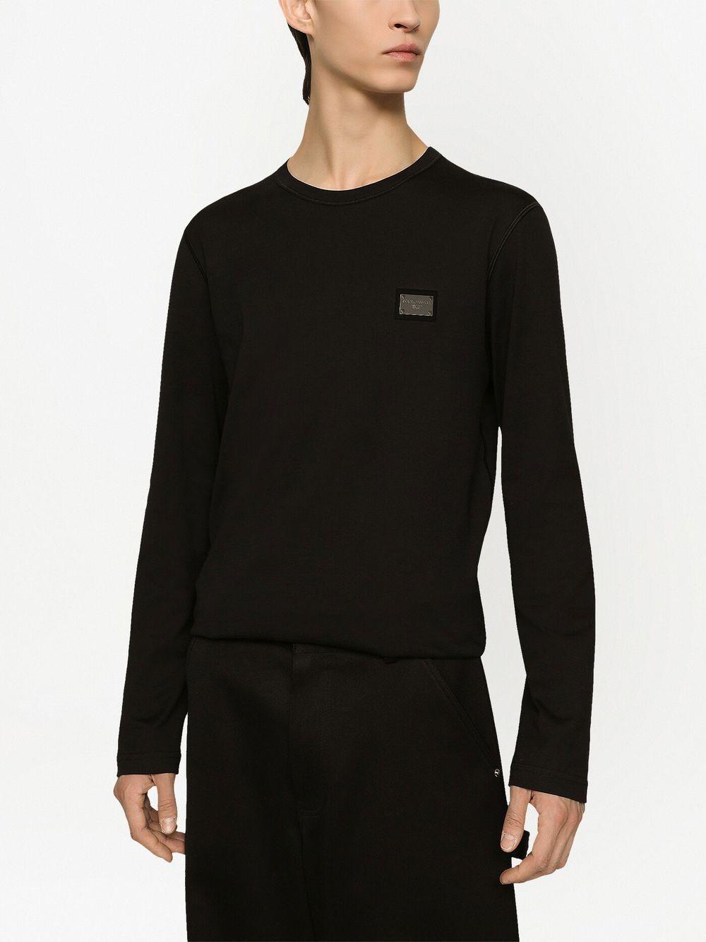 Long-sleeved T-shirt with logo tag G8PV0T G7F2IN0000 DOLCE & GABBANA 
