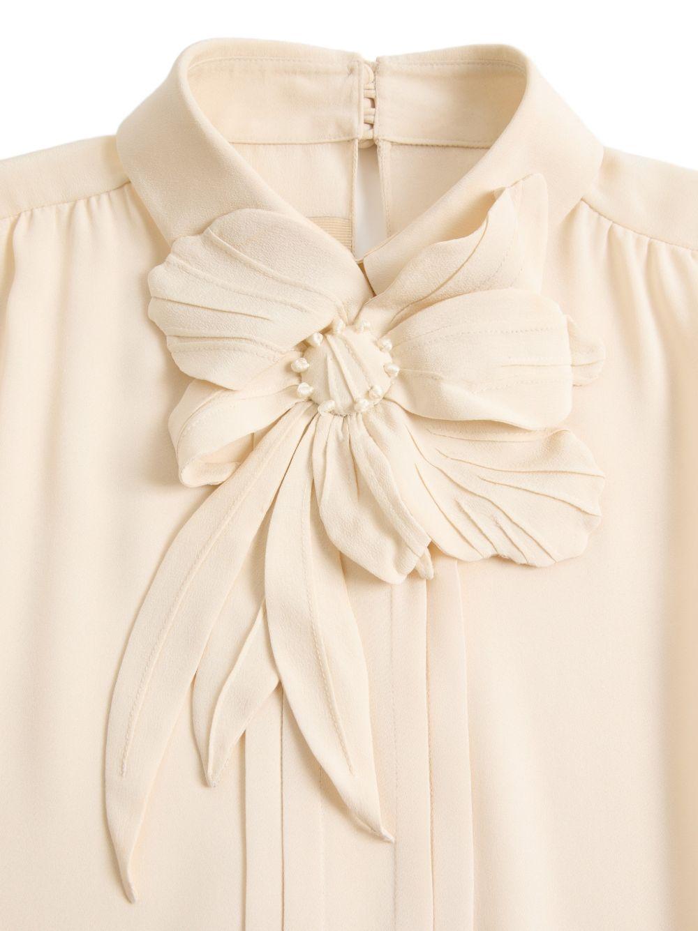 Embroidered Crepe De Chine Top 8B0AEBX021B AD6 VALENTINO GARAVANI 