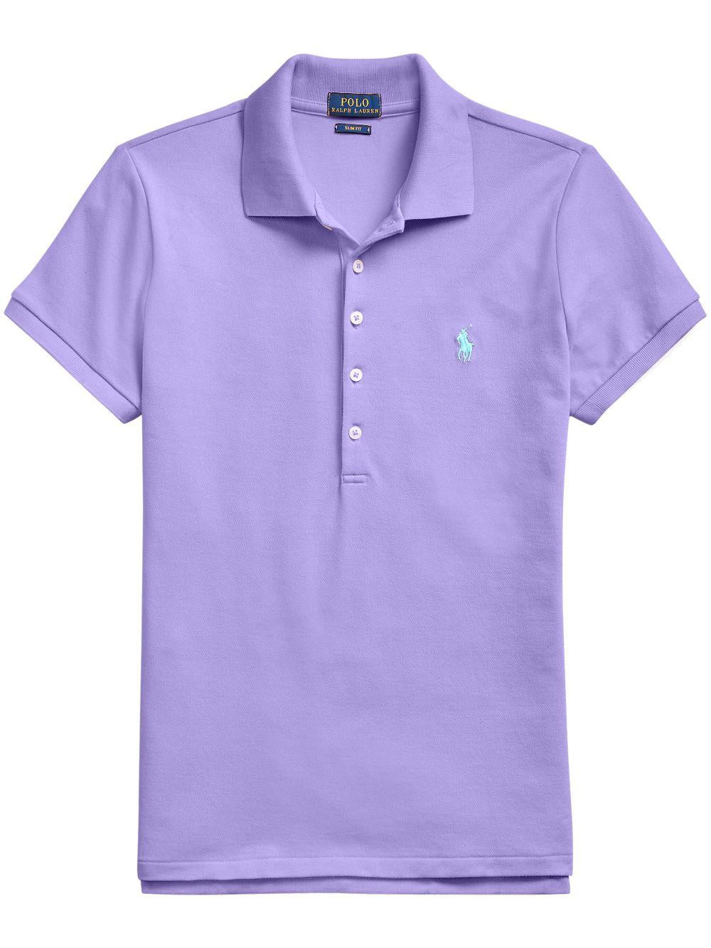 Julie logo-embroidered polo shirt<BR/><BR/><BR/> 211870245012 CACTUS PURPLE POLO RALPH LAUREN 